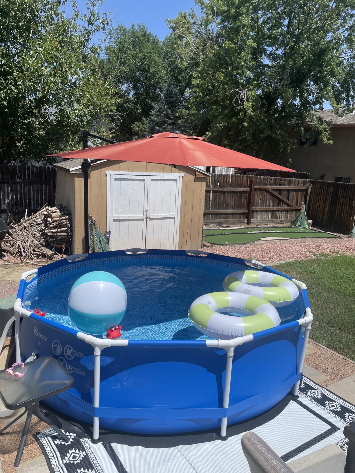 INTEX 28241EH Metal Frame Above Ground Swimming Pool Set: 15ft x 48in - Includes 1000 GPH Cartridge Filter Pump, Removable Ladder, Pool Cover, Ground Cloth customer photo 1