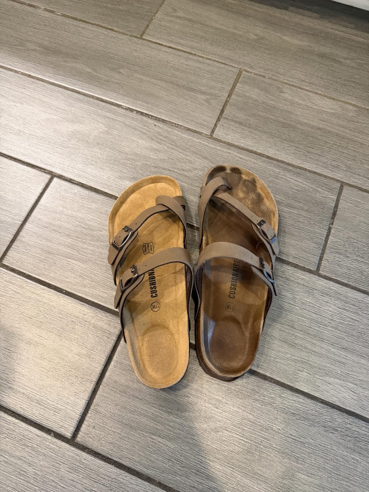 CUSHIONAIRE Luna Sandals for Women, Cork Footbed Womens Sandals for Summer Comfort with Adjustable Straps, Wide Width Available customer photo 2