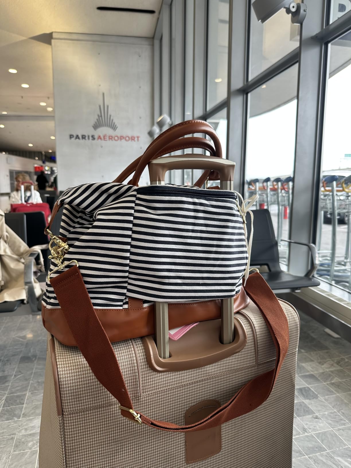 BAOSHA HB-28 Ladies Women Canvas Travel Weekender Bag Overnight Carry-on Duffel Tote Bag customer photo 2