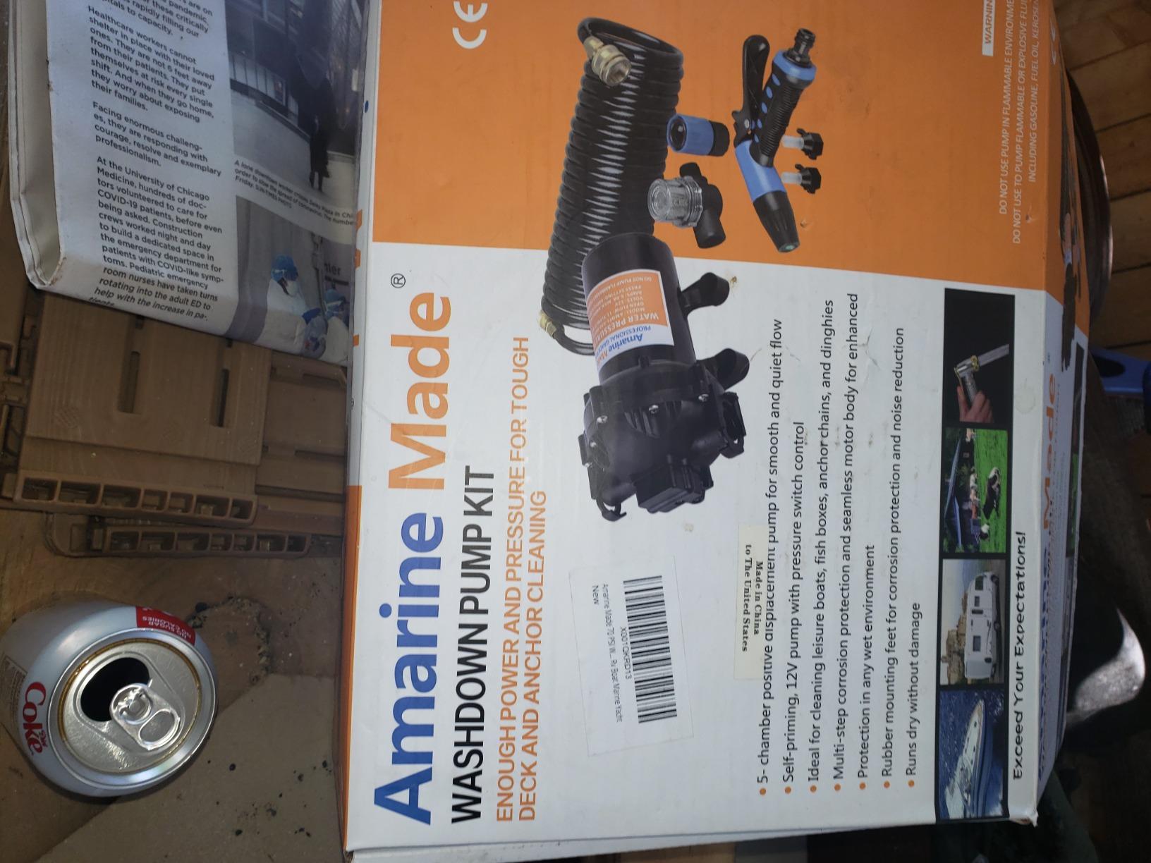 Amarine Made 70 PSI Washdown Deck Wash Pump KIT 12v 5.0 GPM for Caravan Rv Boat Marine Yacht customer photo 1