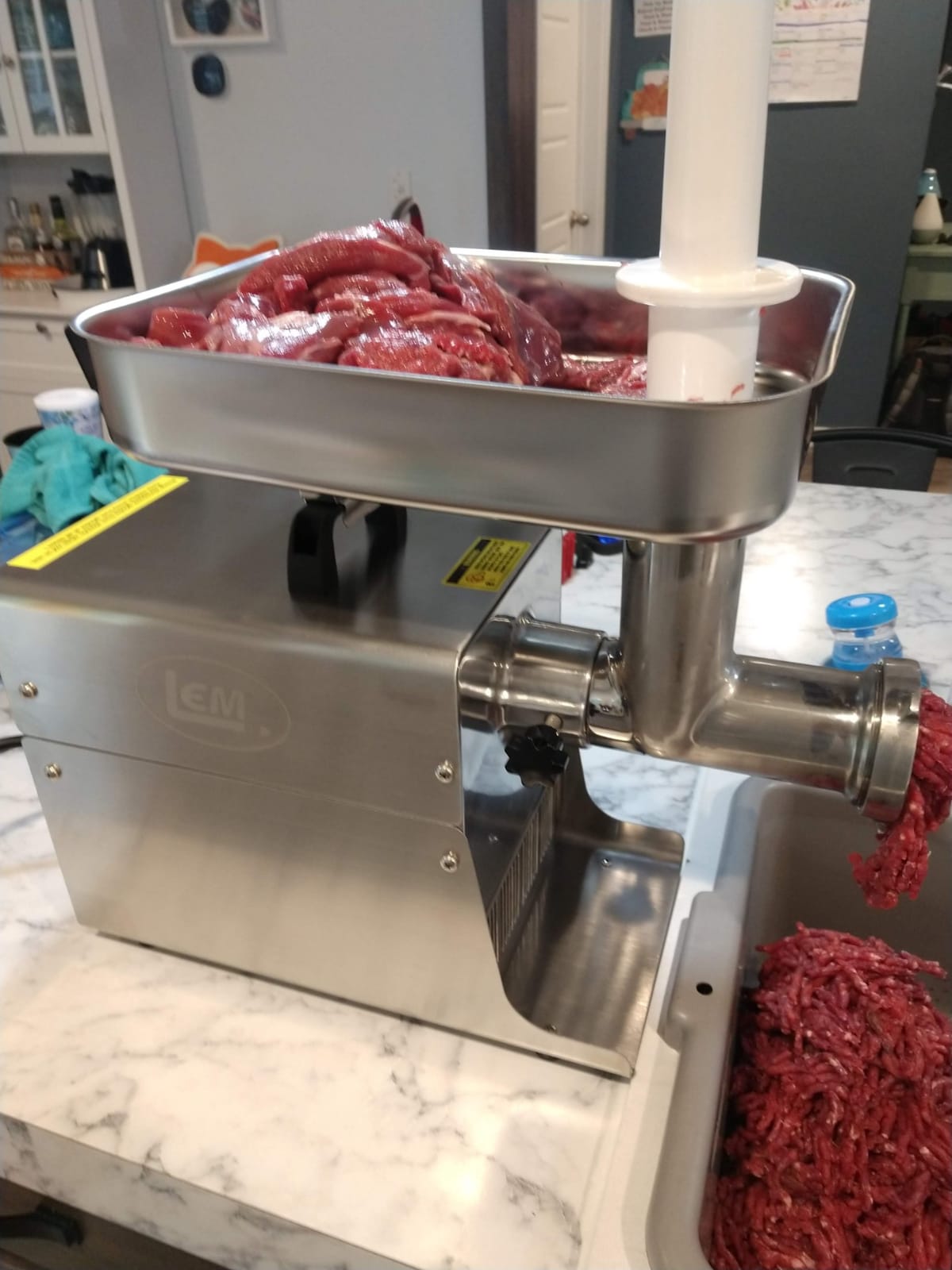 LEM Products BigBite #8 Meat Grinder, Electric Meat Grinder | Kitchen Appliance for Home Use, Heavy-Duty Food Processor for Grinding and Sausage Stuffing, 0.5 HP, Stainless Steel customer photo 2