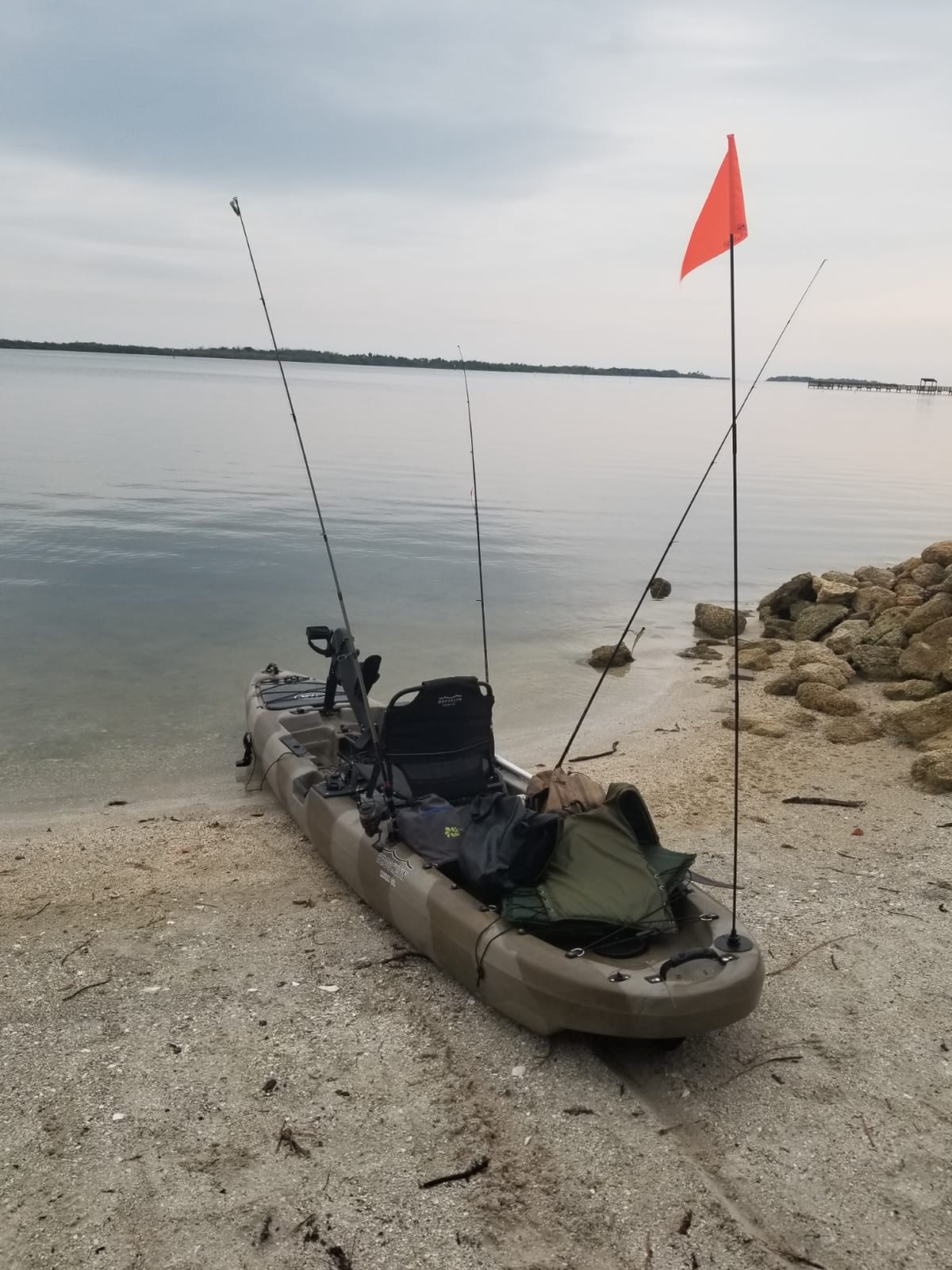BKC Brooklyn 12.5 Pro Pedal Fishing Kayak, Propeller Drive | Hands-free propeller drive, rudder steering, 550 lb capacity, dry storage, rod holders, 12.5 ft sit-on-top hull customer photo 2