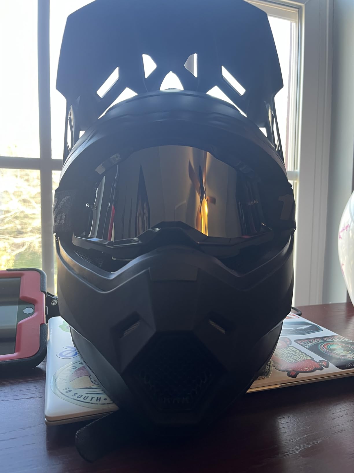 1Storm Adult Motocross Helmet BMX MX ATV Dirt Bike Four Wheeler Quad Motorcycle Full Face Helmet Racing Style: HF801 Matt Black customer photo 1
