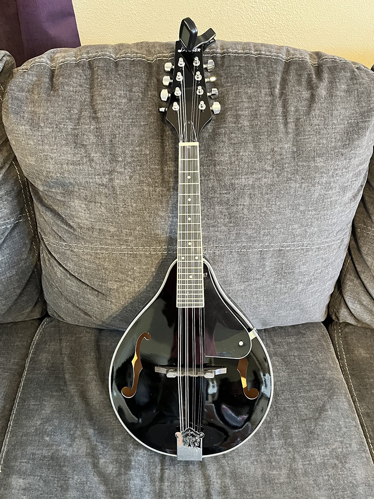Donner A Style Mandolin Instrument Sunburst Beginner Adult Acoustic Mandolin Musical Instrument Mahogany 8 String, Bundle With Tuner String Bag Guitar Picks, DML-1 customer photo 1
