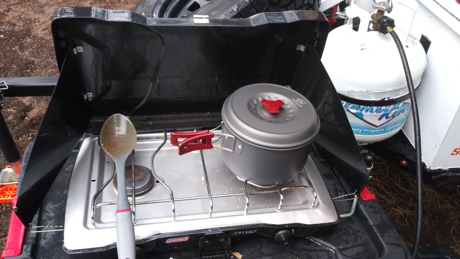 Bulin Camping Cookware, Portable Pots Kettle and Pans Set, 13 PCS for 3-4 customer photo 1