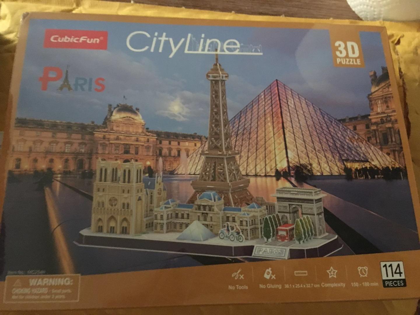 CubicFun 3D Puzzles for Kids Ages 8-10 Pairs Cityline | Arts Crafts for Girls Ages 8-12 Architecture STEM Projects for Kids Ages 8-12, Toys Gifts for 8 Year Old Girls Eiffel Tower customer photo 2