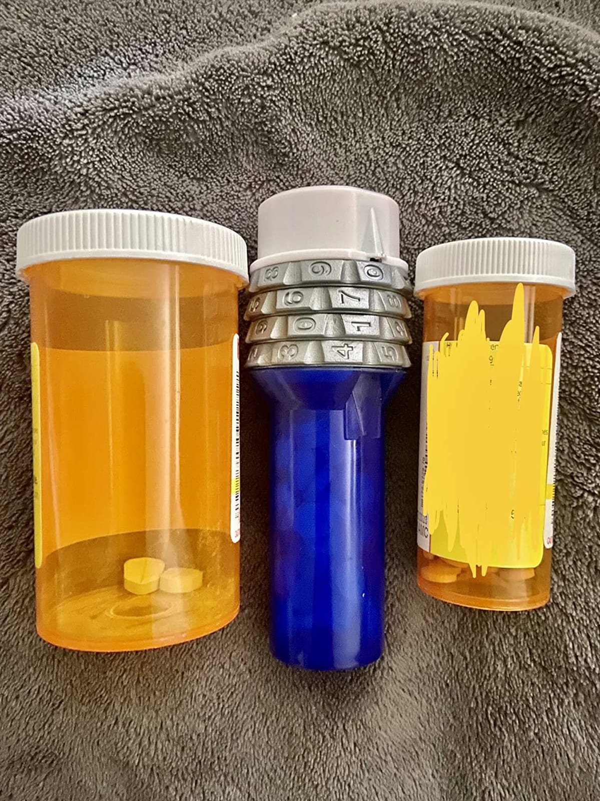 Safe Rx | Locking Pill Bottle | Pill Container Combination Lock | Tamper Evident | Child Resistant | Senior Friendly Easy Open Cap | Prescription Medication | Travel Pill Bottle | Medicine Organizer customer photo 2