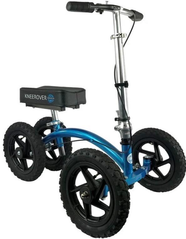 KneeRover Quad All Terrain Knee Scooter for Adults, Metallic Blue | Four Pneumatic Wheels, Heavy Duty Knee Walker For Foot Surgery, Broken Ankle Foot Injuries Recovery, Knee Crutch Alternative customer photo 2