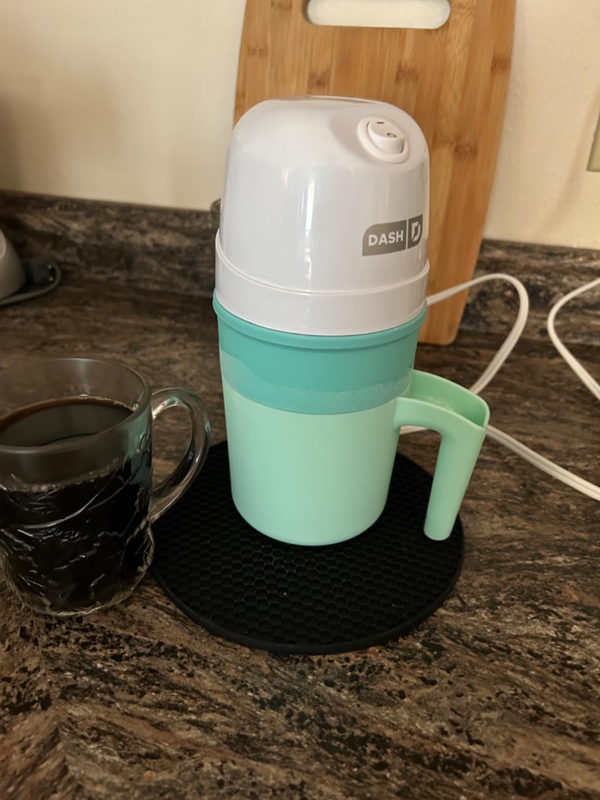 Dash My Pint Ice Cream Maker - Compact & Convenient Single-Serving Ice Cream Maker - Makes Gelato, Sorbet & Frozen Yogurt - 1.6 Cups, Aqua customer photo 2