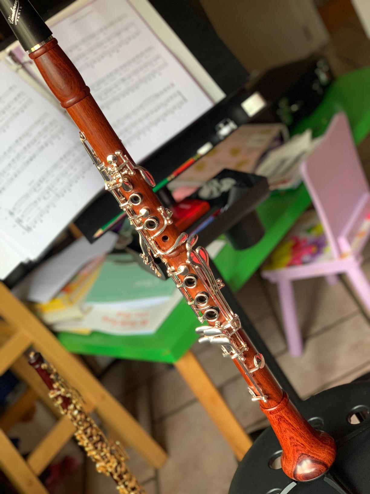 Yinfente Bb Clarinet for Beginner 17 Key Nickel-plated Rosewood b Flat Clarinet with 2 Barrels, Hard Case, Cleaning Kit, Mouthpiece, Cork Grease, Gloves, Reeds, Cushion customer photo 1