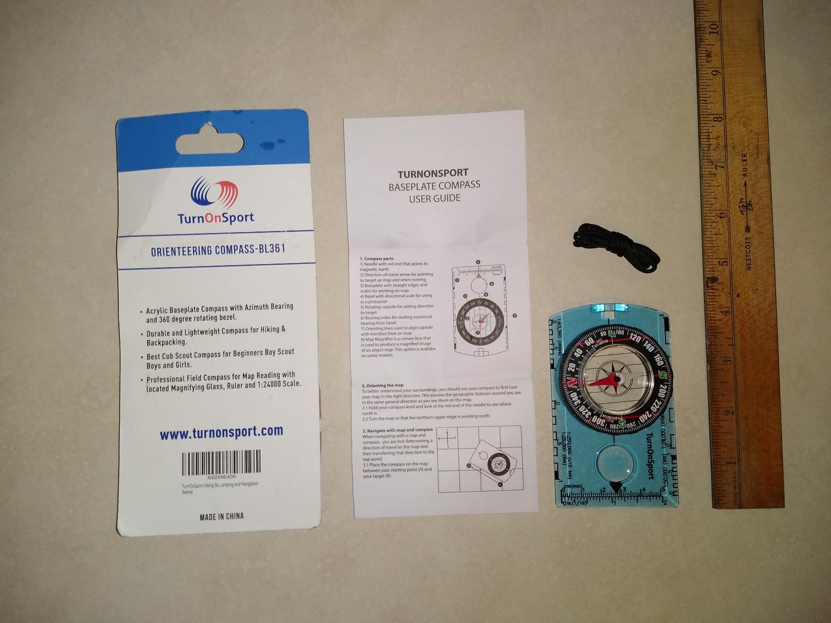 TurnOnSport Orienteering Compass - Advanced Scout Compass for Hiking, Camping, and Backpacking - Best Survival Gifts for Kids customer photo 2
