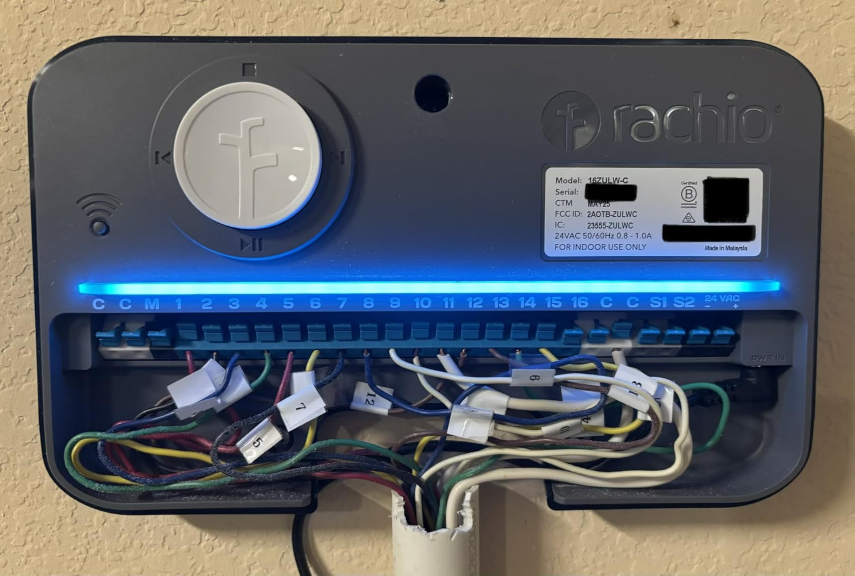 Rachio WiFi Smart Sprinkler Controller (16-Zone Irrigation Remote Control) - App-Based Scheduling, Local Weather Intelligence, Rain Skips, Easy DIY Install customer photo 2