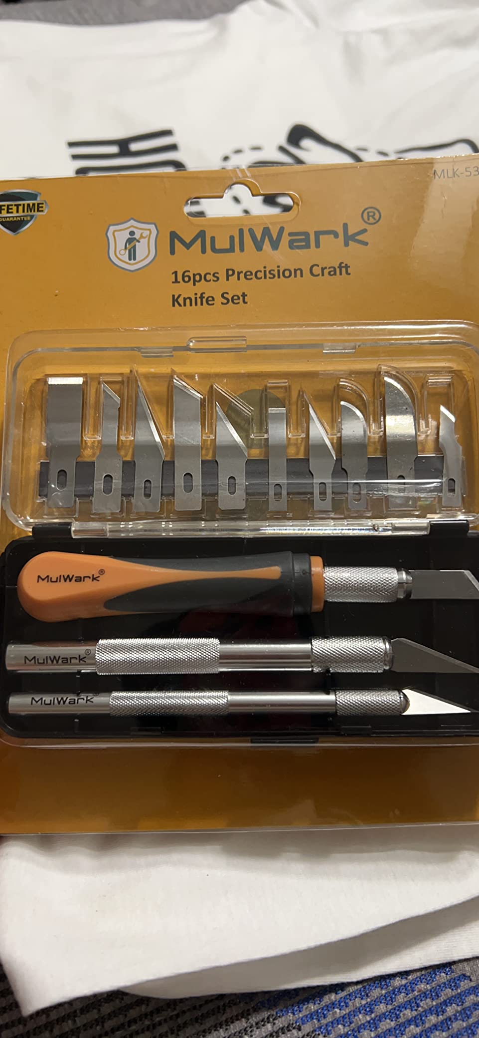 MulWark Exacto Knife Set | Craft Knife Kit | 16pc Precision Craft Hobby Kit with Razor Sharp Knives for Wood, Crafting, Leather, Scrapbooking & Modeling customer photo 1