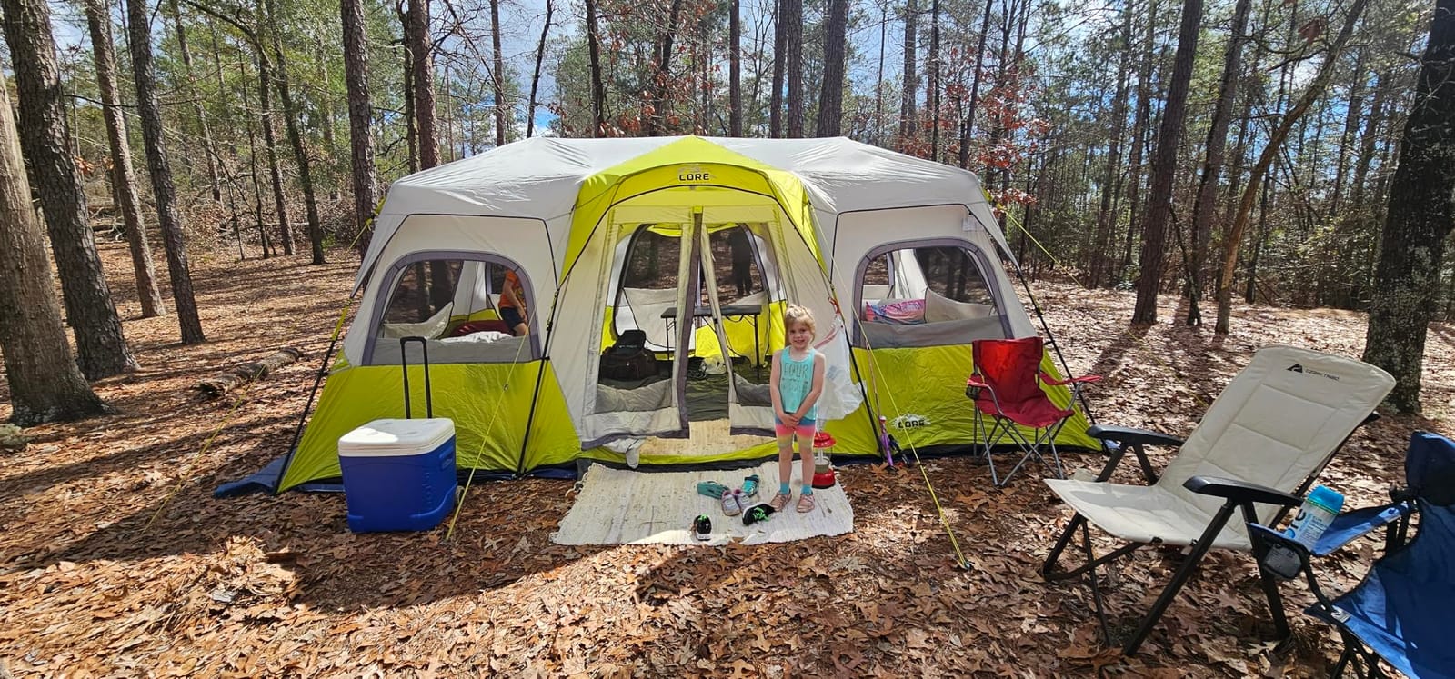 CORE Instant Cabin Tents | Family Cabin Multi Room Pop Up Tents Car Camping | Included Storage Pockets for Camping Accessories customer photo 1