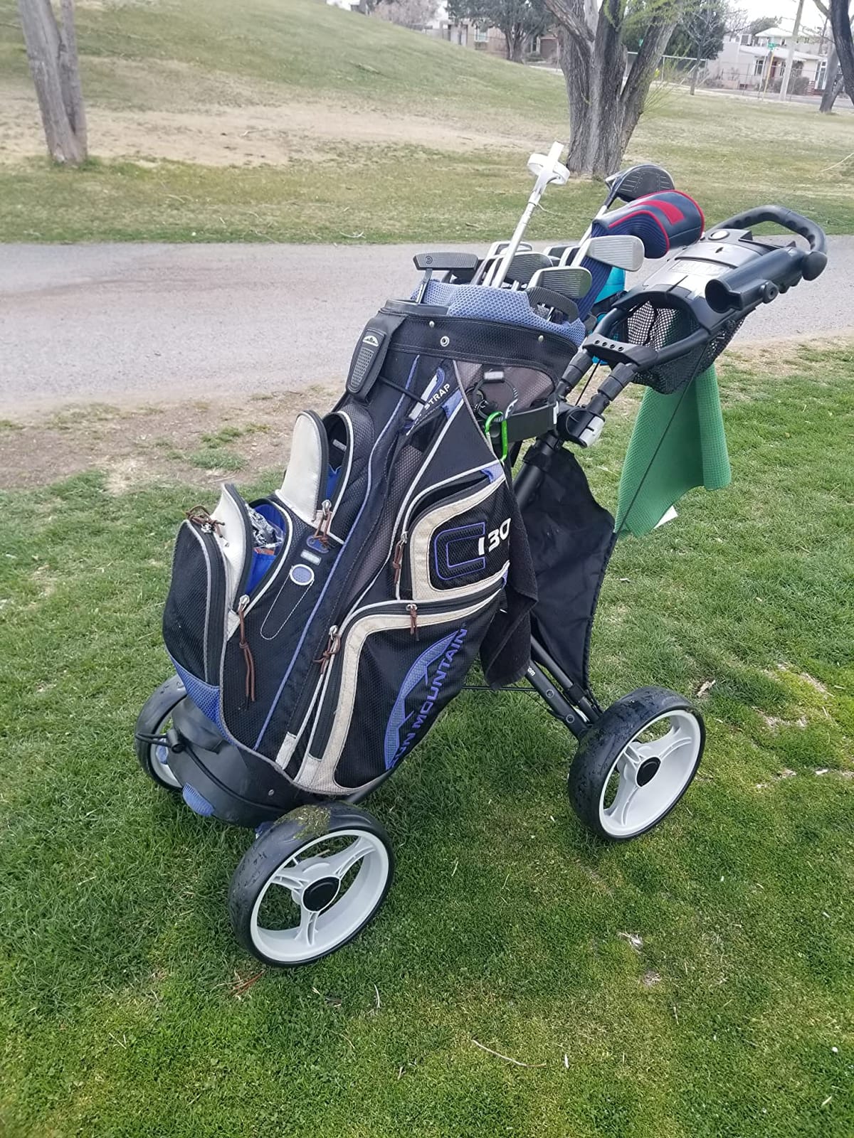 CaddyTek Superlite 4 Wheel Golf Push Cart, Explorer Version 8 customer photo 2