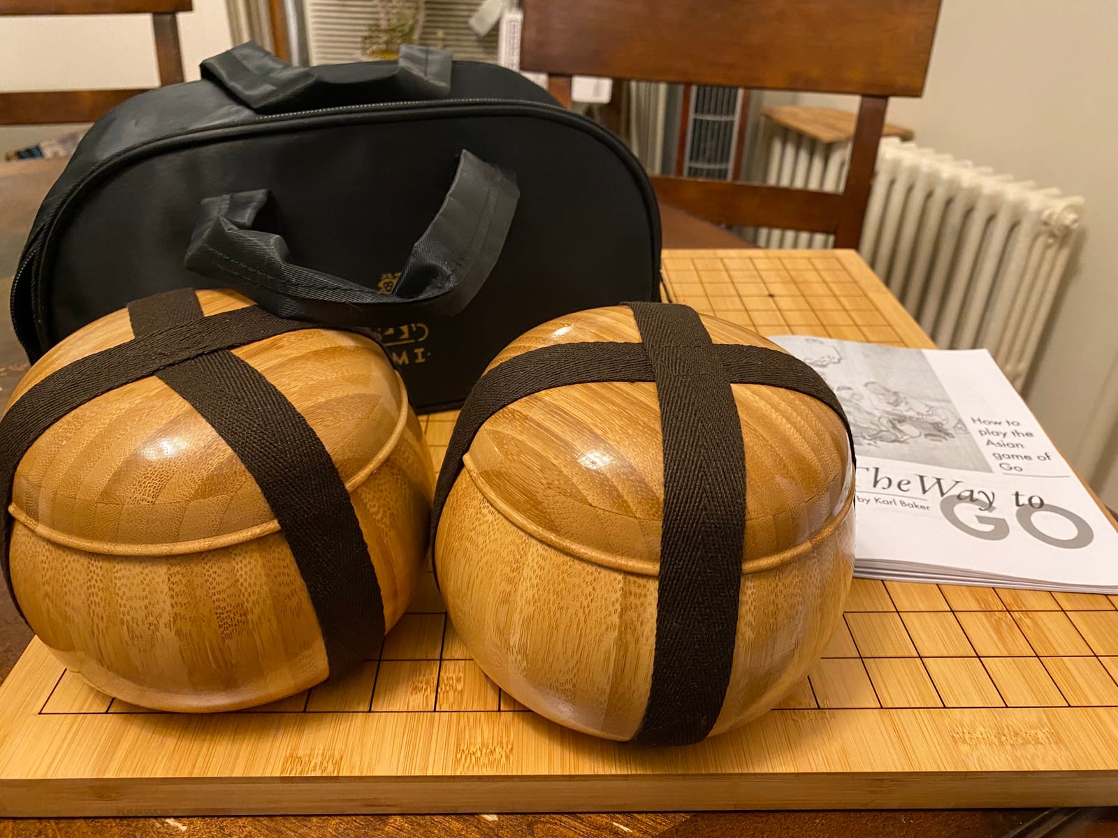 YMI Etched Bamboo Go Set with Bowls, 0.8
