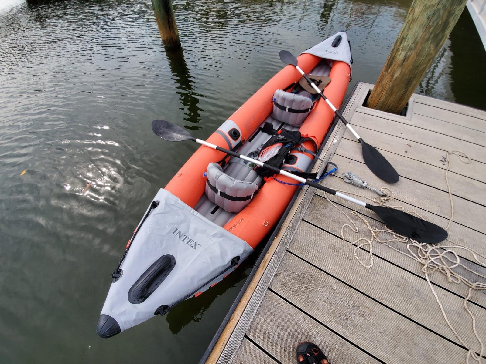 INTEX Excursion Pro K2 Inflatable Kayak 2-Person Set with Paddles & Pump customer photo 1