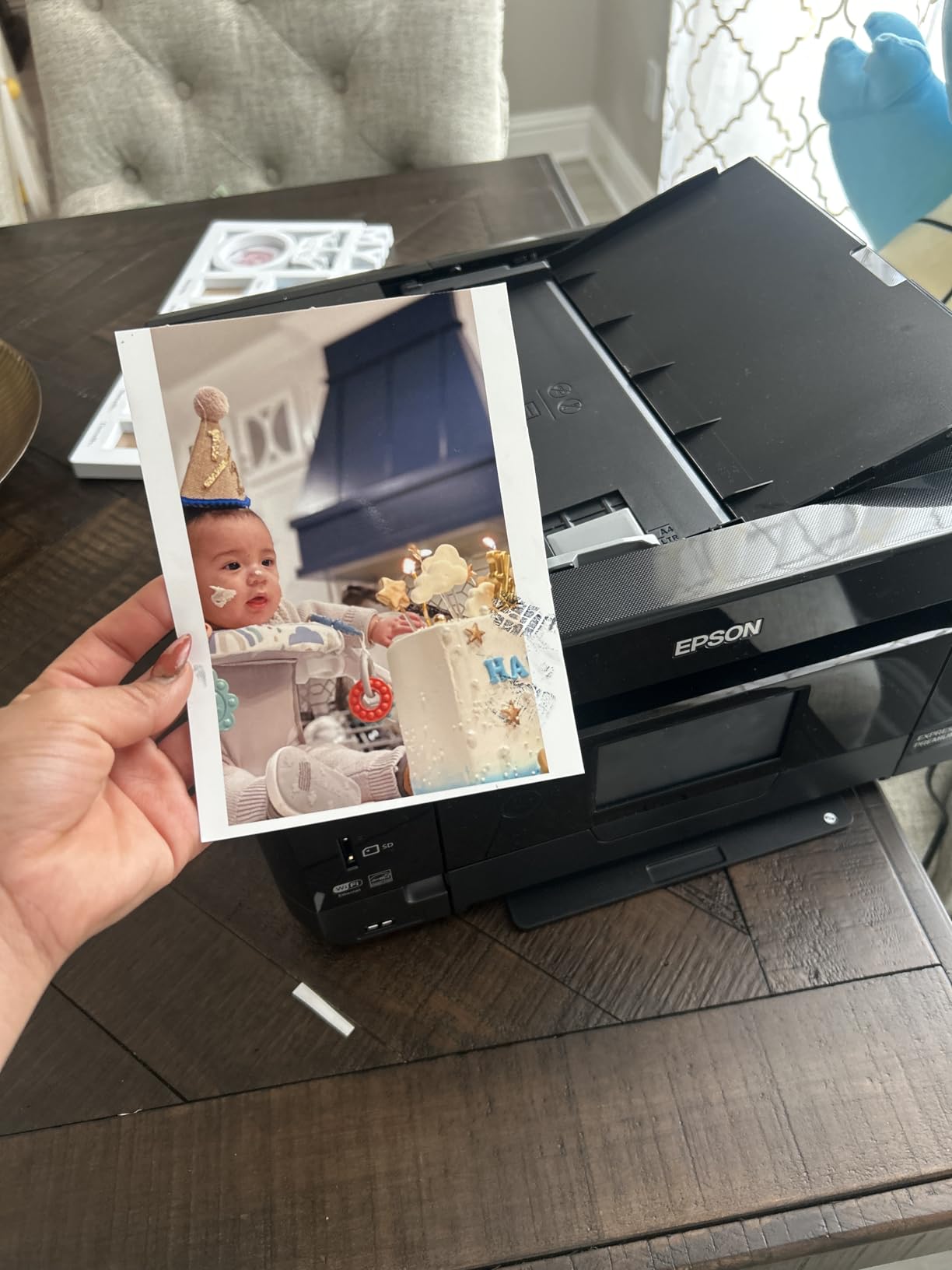 Epson Expression Premium XP-7100 Wireless Color All-in-One Inkjet Printer | 5-color print, scan, copy; up to 15.8 ppm, ADF, borderless photo printing; ideal for home and photo projects customer photo 1