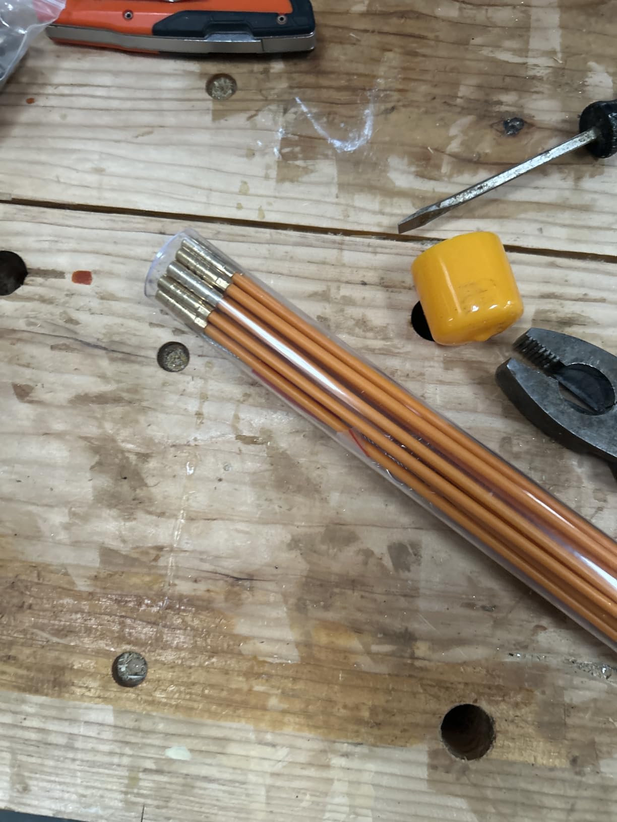 11FT Fiberglass Wire Running Kit, Cable Running Rods with 5 Attachments | Fiberglass Electrical Wire Running Rods, 11FT Non-Conductive Pulling Kit with 5 Interchangeable Heads, Carrying Case customer photo 1