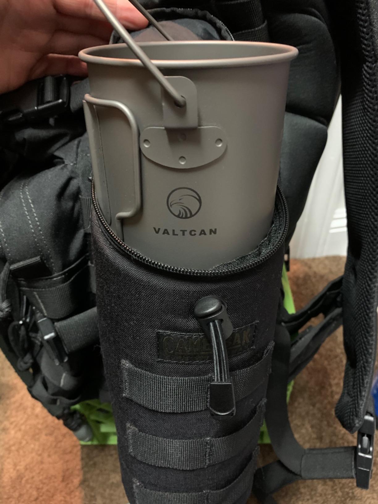 Valtcan 900ml Titanium Pot Boil Cook & Drink From One Pot, 134g Ultralight, Thicker Gauge Grade 1 Ti, Aligned Bail Handle, Lid with Steam Holes customer photo 1