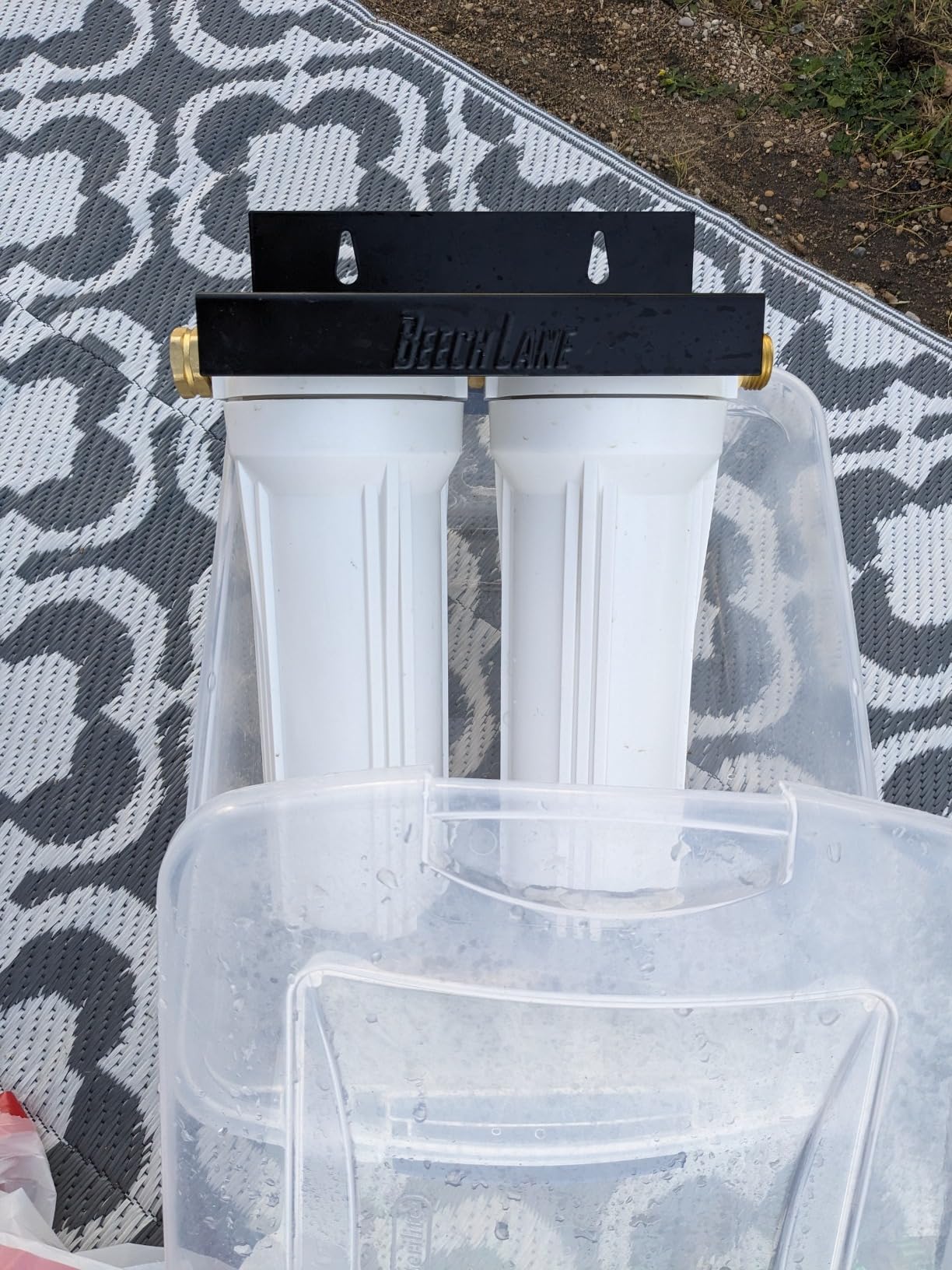 Beech Lane External RV Dual Water Filter System, Leak-Free Brass Fittings, Mounting Bracket and Two Filters Included, Sturdy Construction is Built to Last customer photo 1