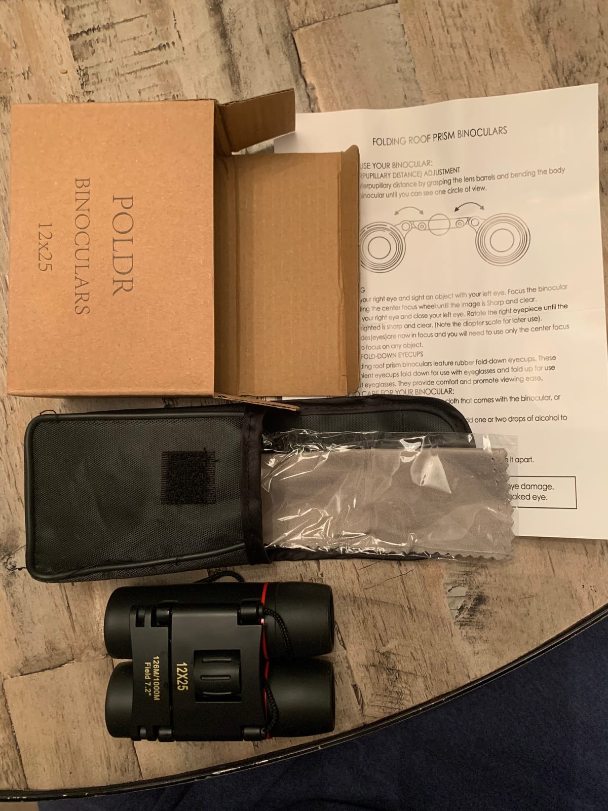 POLDR 12X25 Small Pocket Binoculars Compact for Adults | Mini Portable, Easy Focus, Crystal Clarity for Bird Watching, Concert, Opera, Cruise, Travel, Hiking customer photo 2
