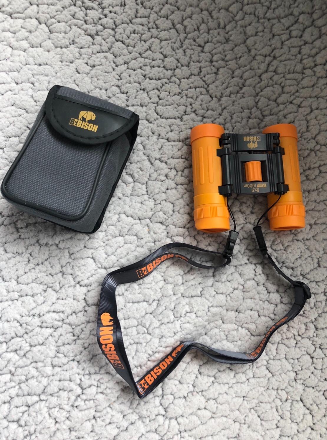 BeBison Binoculars for Kids - 8x21 High Resolution Real Optics - Compact Folding Shockproof Kids Binoculars for Bird Watching - Spy Games - Outdoor Play for Boys and Girl customer photo 1