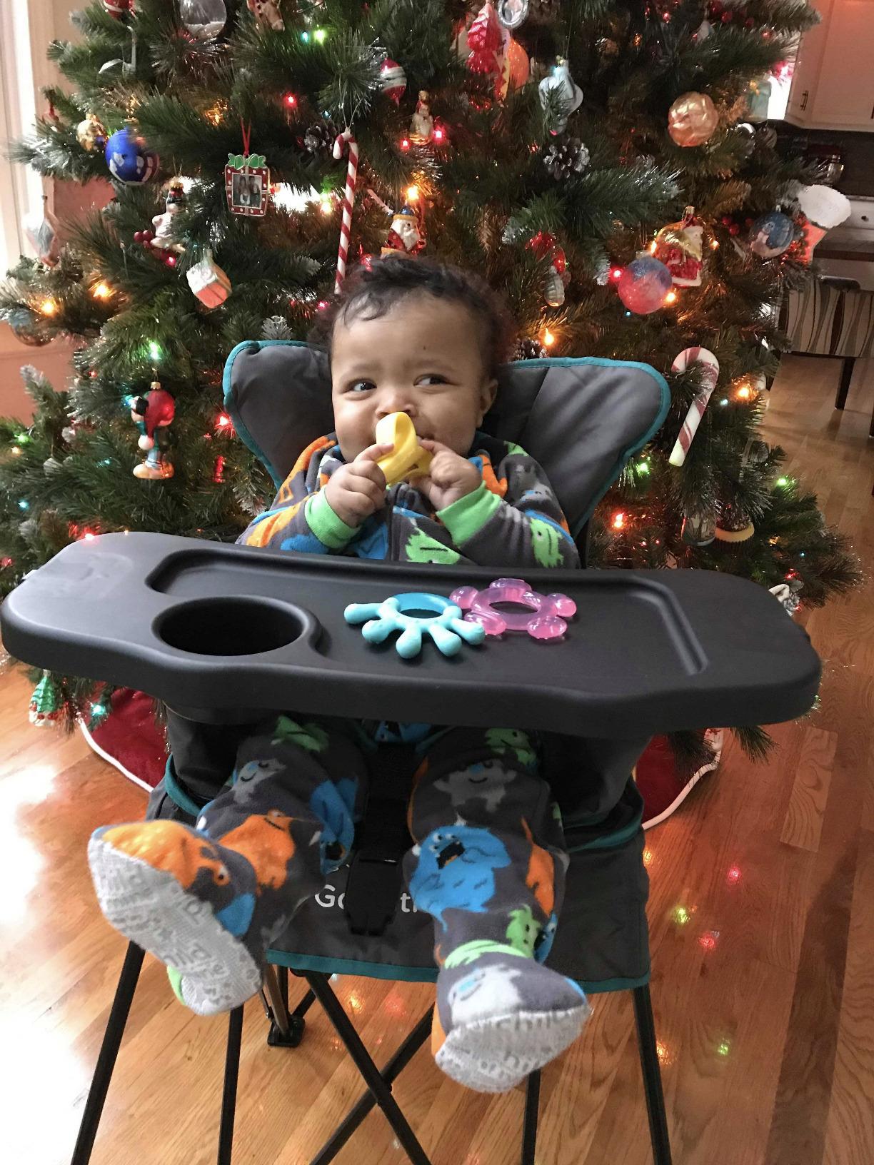 Baby Delight Go with Me Uplift Deluxe Portable High Chair, Indoor and Outdoor, Slate Grey customer photo 1
