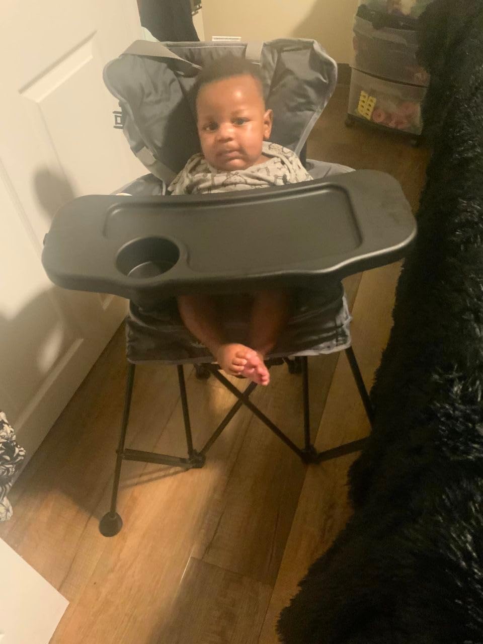 Baby Delight Go with Me Uplift Deluxe Portable High Chair, Indoor and Outdoor, Slate Grey customer photo 2