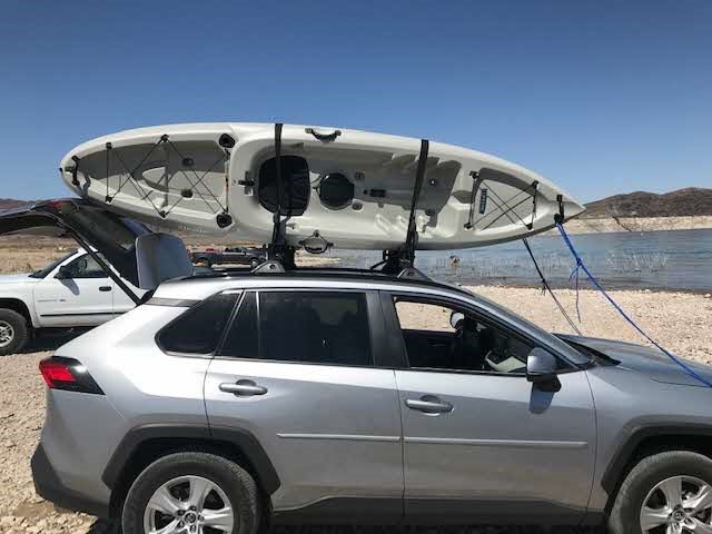 Thule Compass Kayak and SUP Roof Rack, J-Style Carrier, 130lb Weight Limit | Compass Kayak and Paddle Board Carrier | Universal Roof Rack Mount customer photo 2