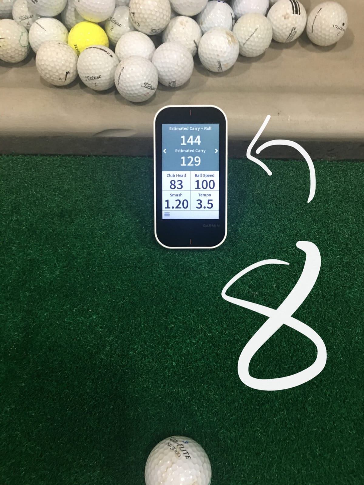 Garmin Approach G80, All-in-One Premium GPS Golf Handheld with Integrated Launch Monitor, 3.5
