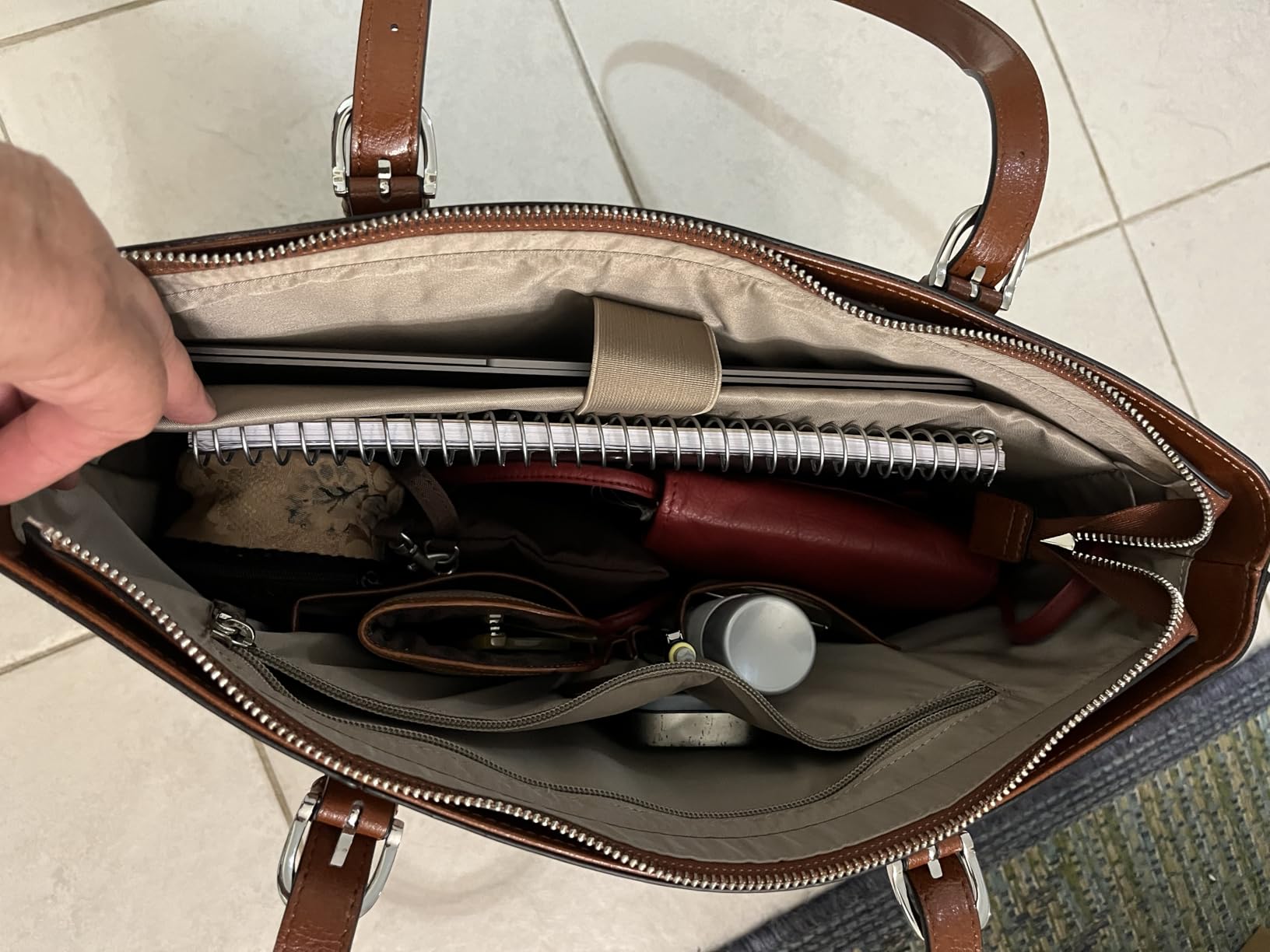 BOSTANTEN Genuine Leather Laptop Bag for Women 15.6'' Briefcase Tote Bags customer photo 2
