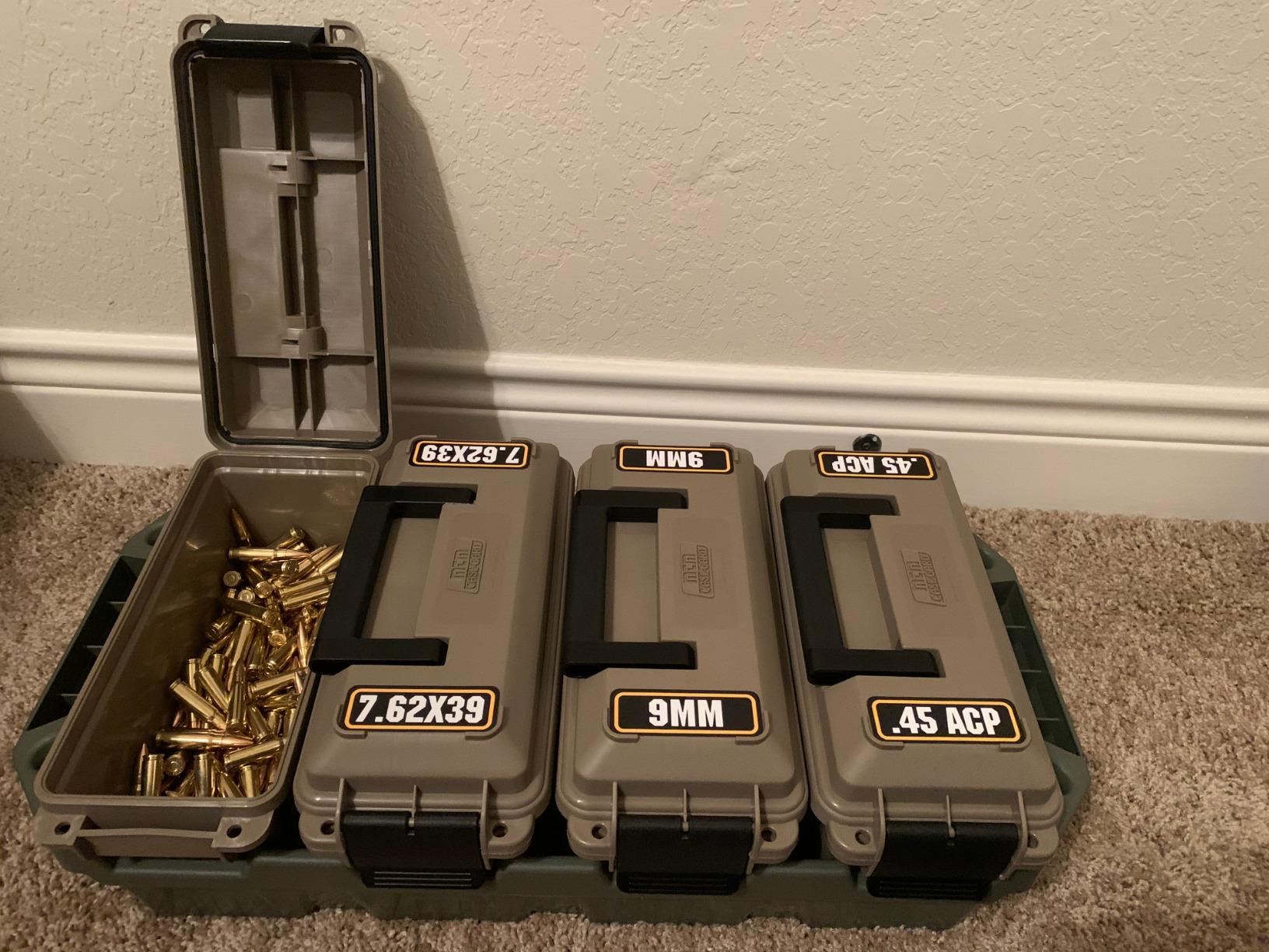 MTM AC5C 5-Can Ammo Crate Mini, Convenient size, Store 650 rounds of 9mm bulk ammo, Stackable, easy carry and transport of multi-caliber ammo, Rugged tactical carrying crate customer photo 1