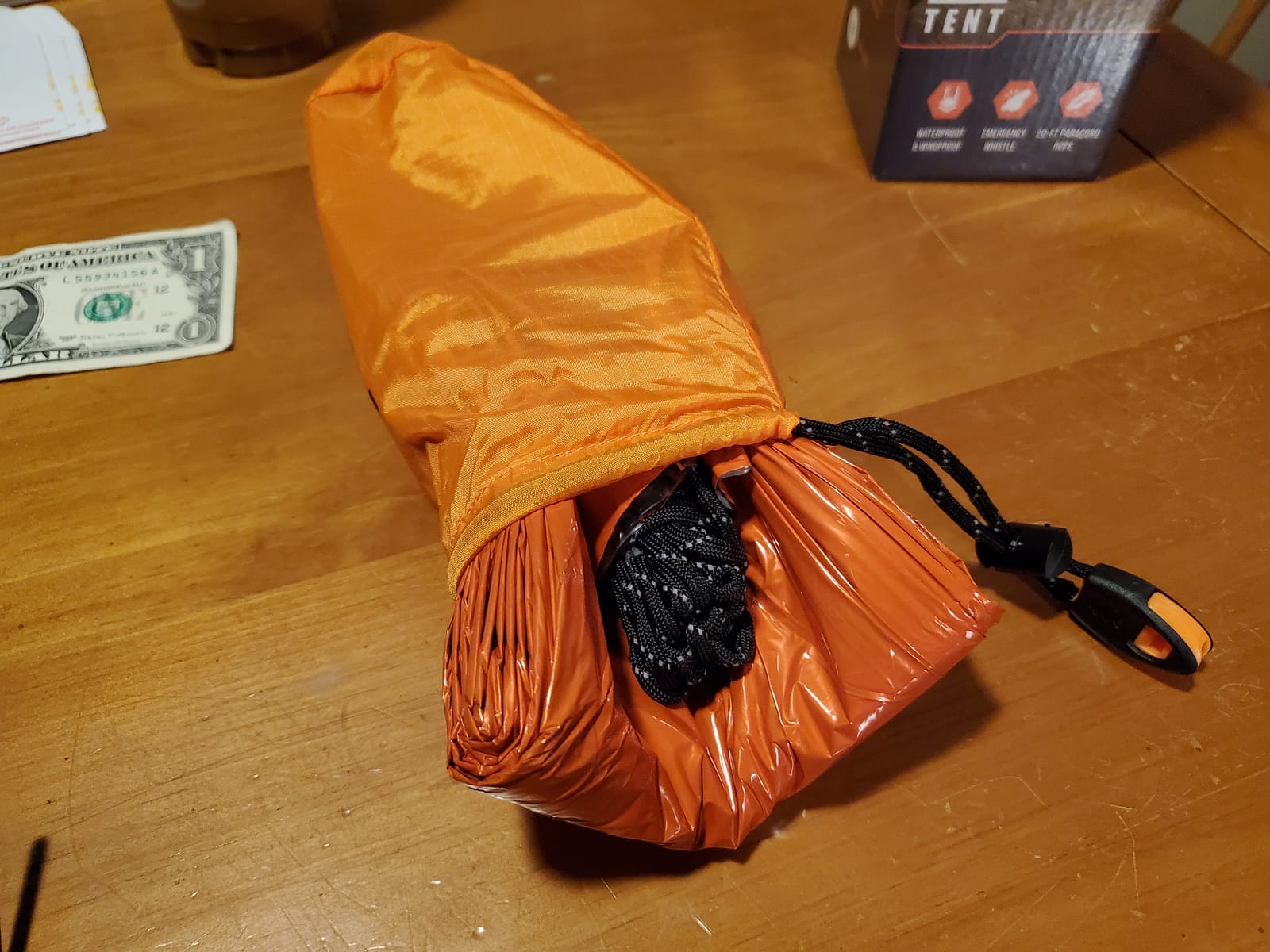 Go Time Gear Survival Life Tent - 2 Person Mylar Emergency Shelter Tube Tent + Paracord - All-Weather Protection for Camping, Hiking, & Survival Kits - Includes Emergency Whistle customer photo 2