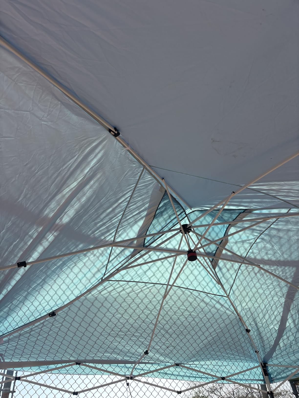 EAGLE PEAK 10x10 Pop Up Canopy Tent Easy Up Canopy Outdoor, Blue | Patented PeakPush Center Lock, 1 Person Setup Portable Pop Up Tent, Beach, Markets, Camping Sport Events, Wheeled Carry Bag customer photo 1