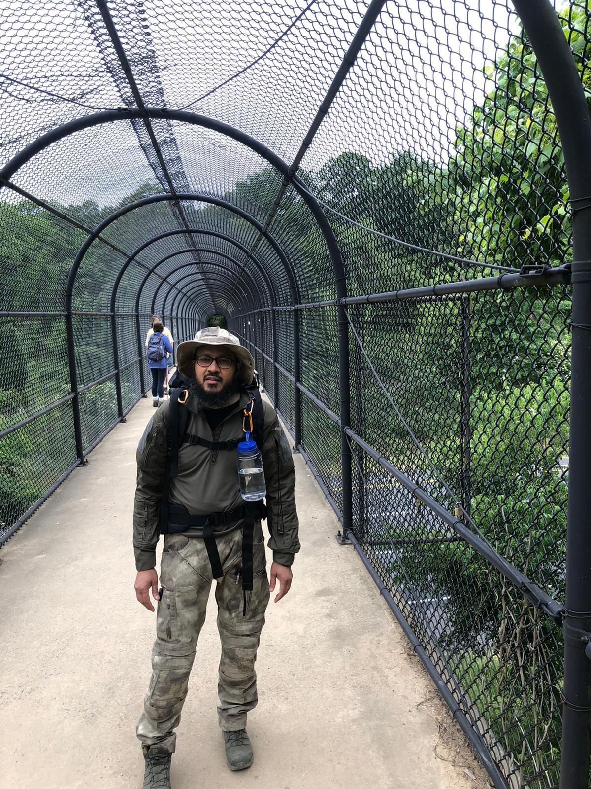 Breathable Mesh Boonie Hat, Wide Brim Sun/Fishing Hat, Adjustable Chin Strap, Lightweight Quick-Dry for Hiking Camping, Grey customer photo 2