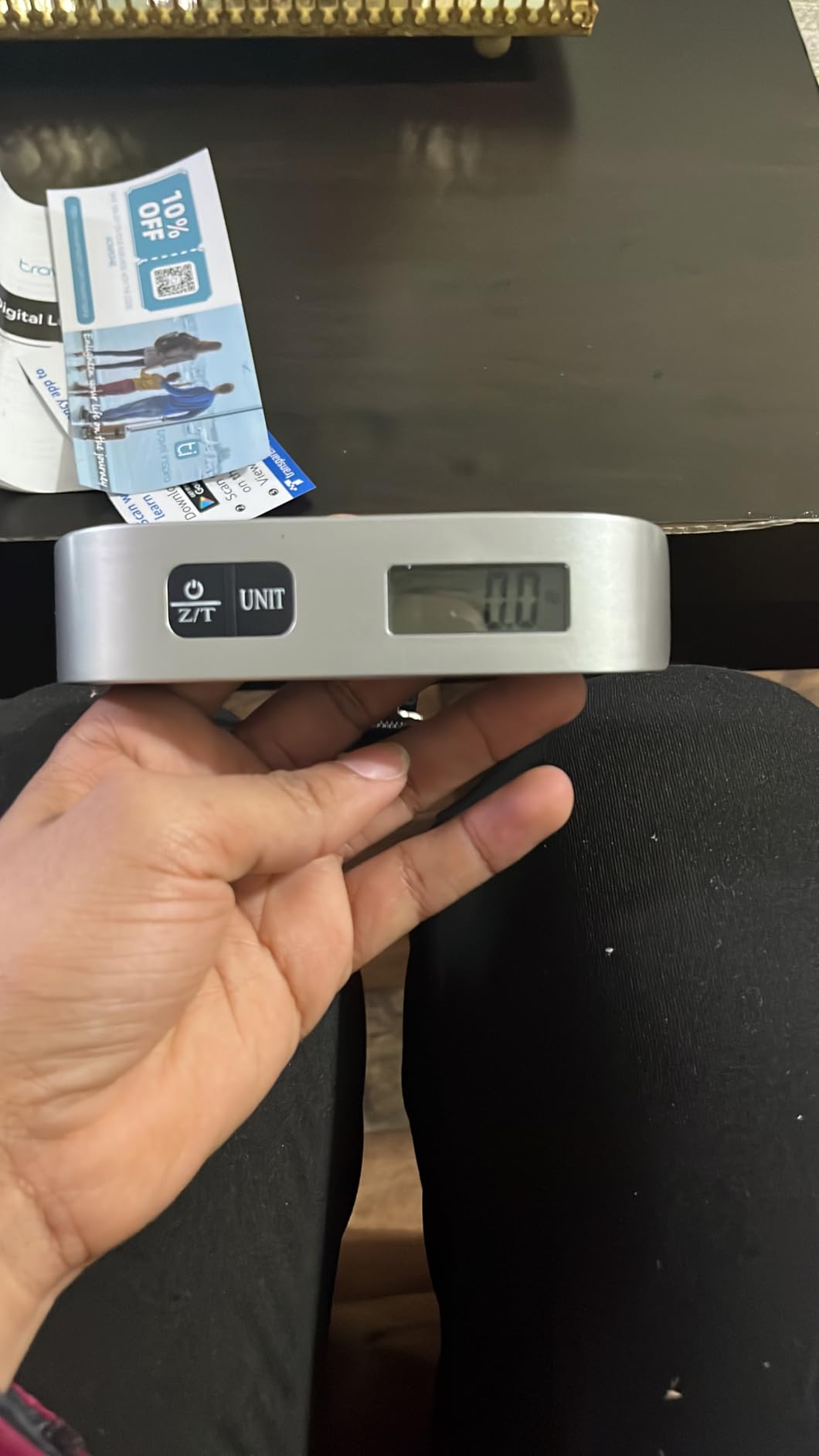 travel inspira Digital Luggage Scale - Portable Hanging Suitcase Weight Scale for Travel, 110 lb Capacity, Backlit LCD Display, Prevents Airport Overweight Fees customer photo 2
