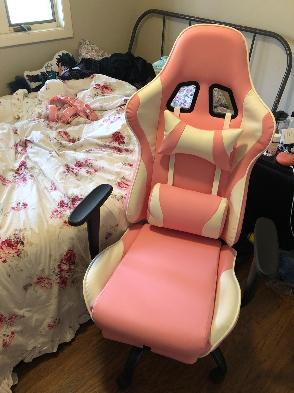 BestOffice Ergonomic Gaming Chair | Camo | Reclining Computer Chair with Lumbar Support, Headrest Pillow, Adjustable Footrests | 360 Swivel with Heavy Duty Wheels | for Home & Office customer photo 1