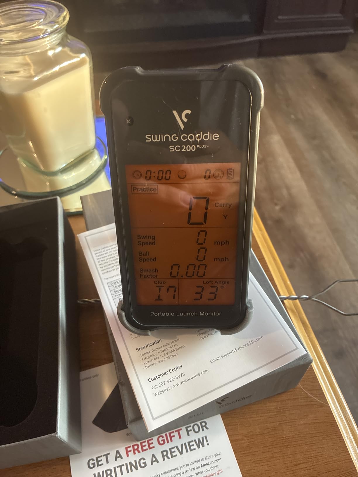 Voice Caddie Portable Golf Launch Monitor and Swing Analyzer with Real-Time Shot Data Tracking customer photo 1