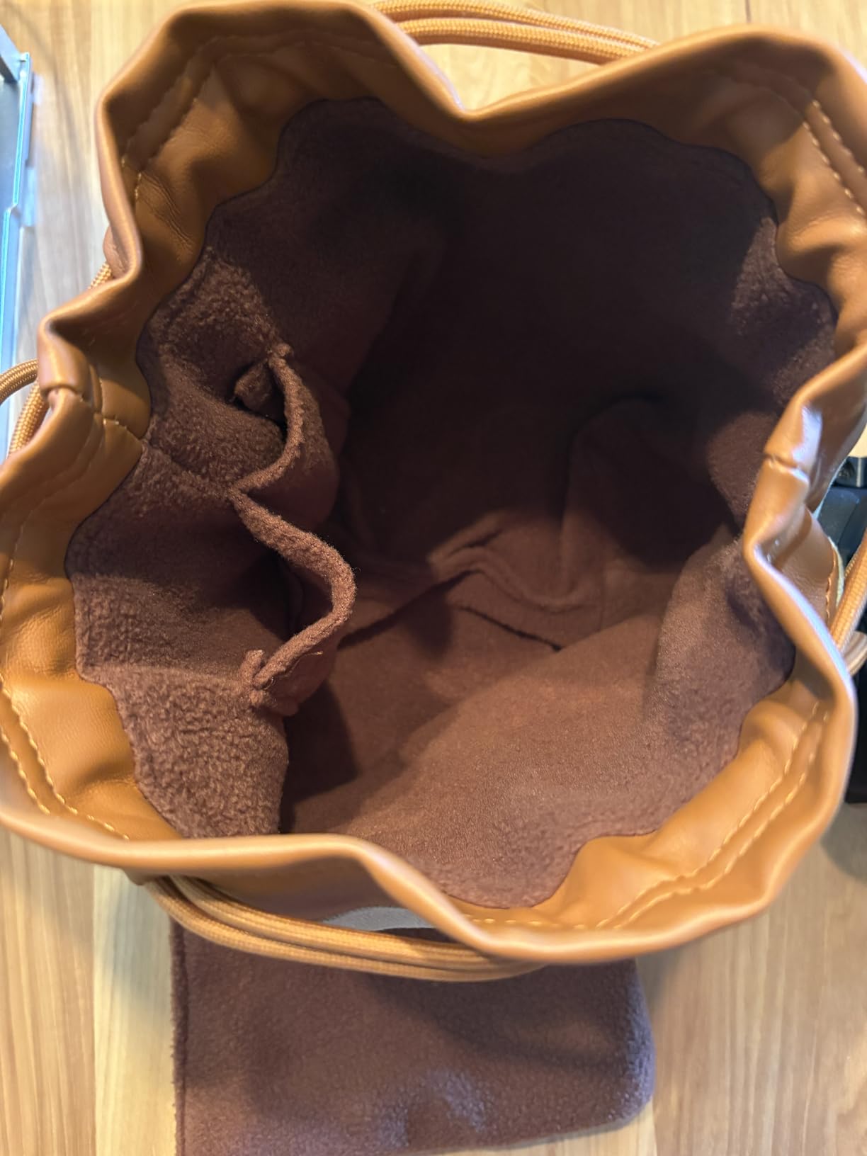 S-ZONE Soft Camera Bag DSLR Insert Handbag Drawstring Lens Case, Soft Suede, Drawstring Closure, Dust-proof, Scratch-resistant customer photo 2