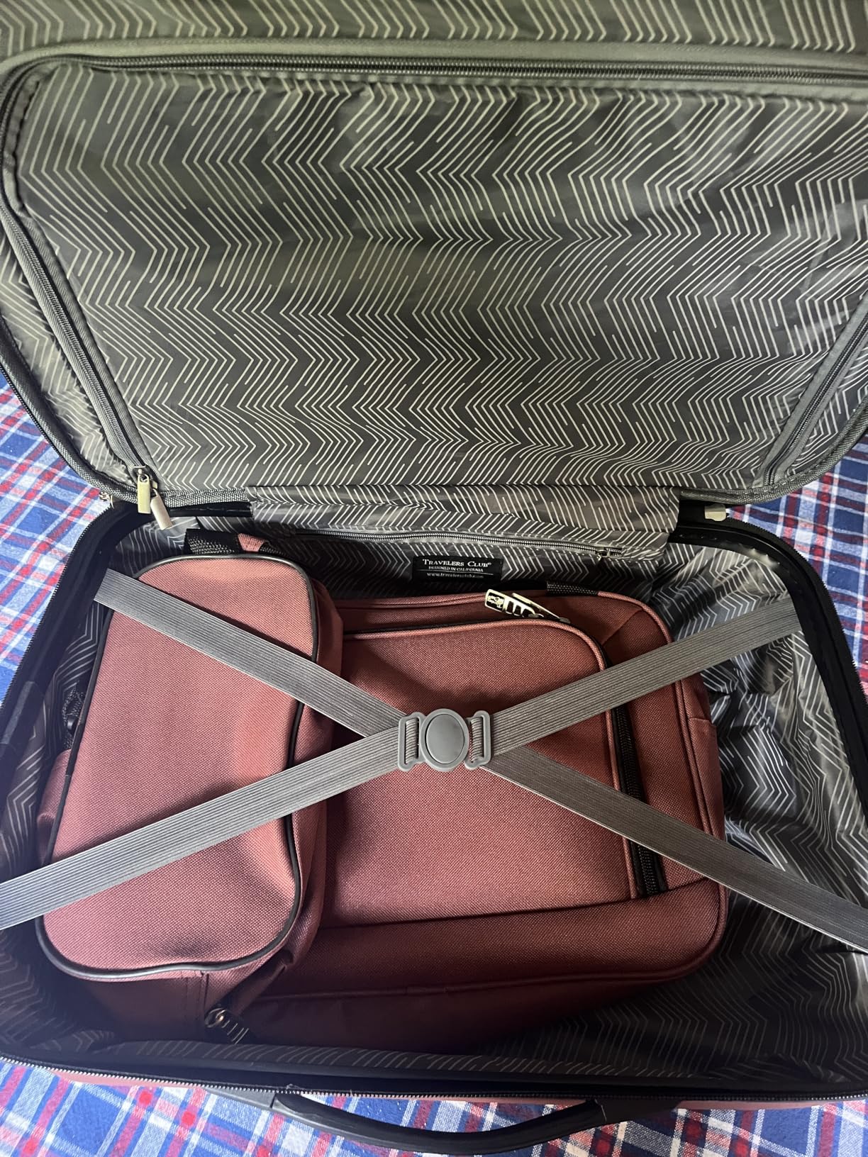 Travelers Club Chicago Hardside Expandable Spinner Luggage, Teal, 5 Piece Set customer photo 2