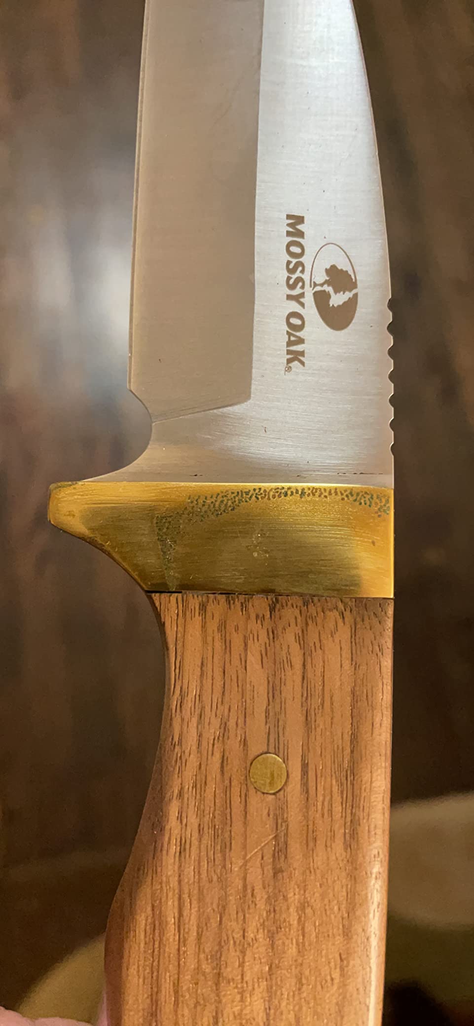 Mossy Oak Fixed Blade Gut Hook Knife, 9.5-inch | Full Tang Field Processing Knife - Wooden Handle, Leather Sheath Included, for Skinning, Hunting, Outdoors customer photo 2