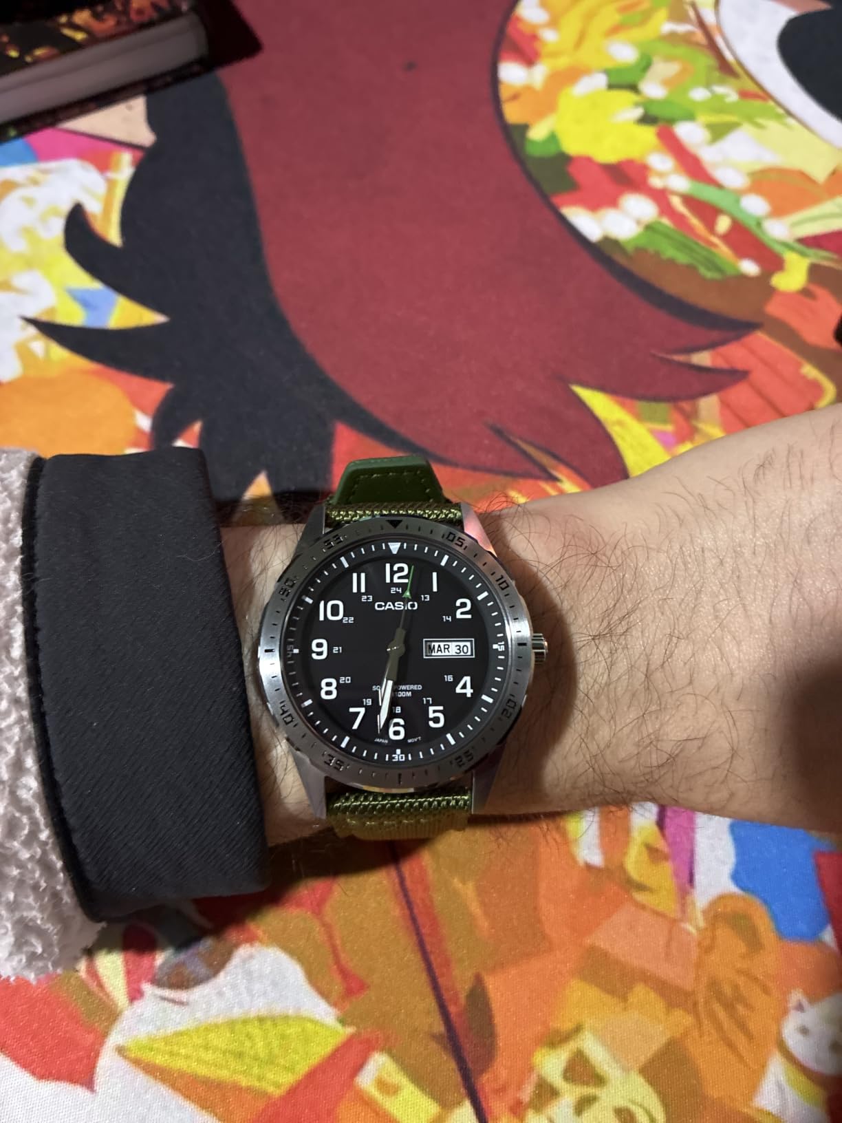 Casio MTPS120L Series | Unisex Analog Watch | 100M WR | Stainless Steel Case | 3 Hand Analog (HR, Min, SEC) | Date Display | Low Battery Alert | Military Styling | Solar Powered customer photo 2