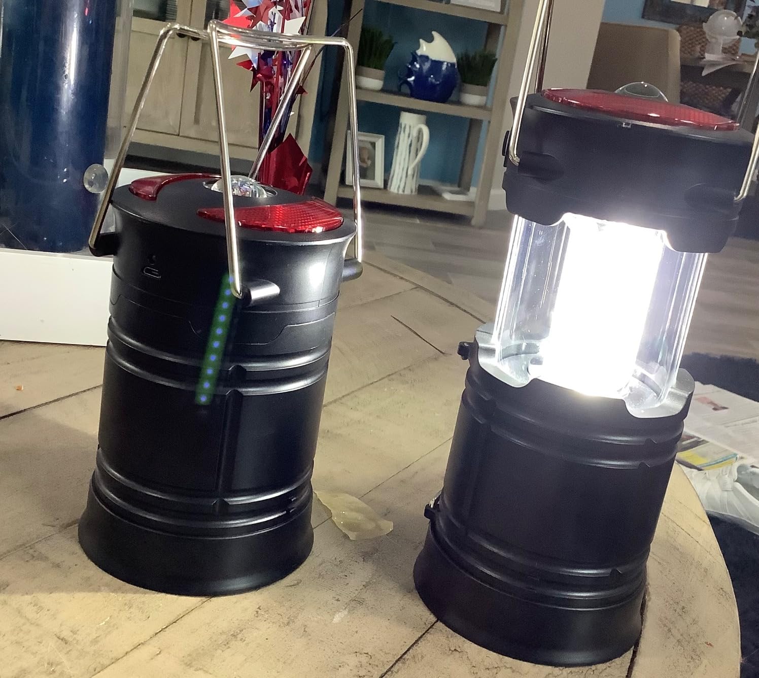 2 Pack Camping Lanterns Camping Essentials Tent Lights Camping Accessories | 2-in-1 Rechargeable Lantern, Hurricane Lights LED Lantern with Flashlight & Magnet Base for Camping, Hiking, Emergency, Outage customer photo 2