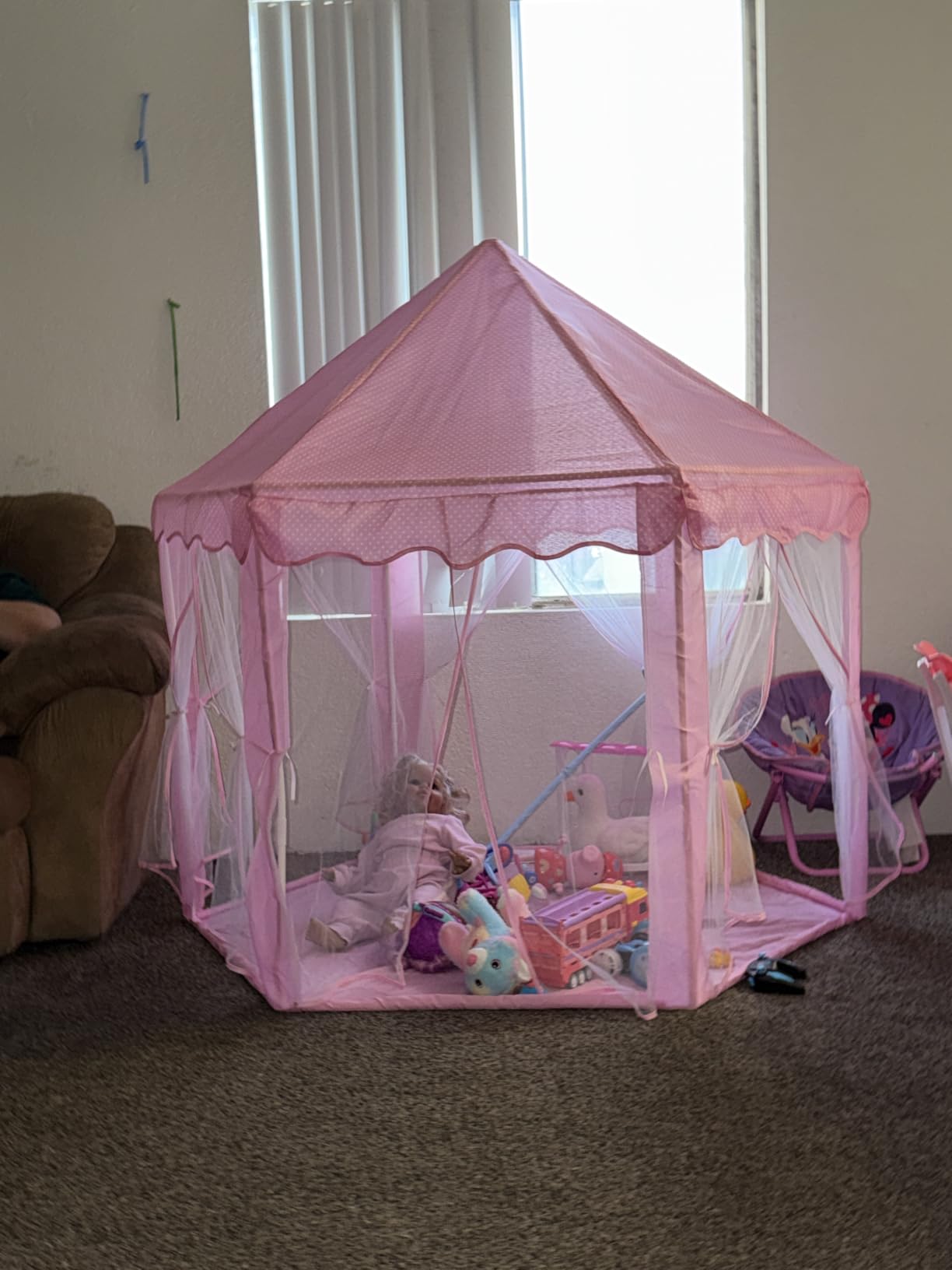 ORIAN Princess Tent for Girls, Kids Pink Play Tent, Ages 2-7, 55