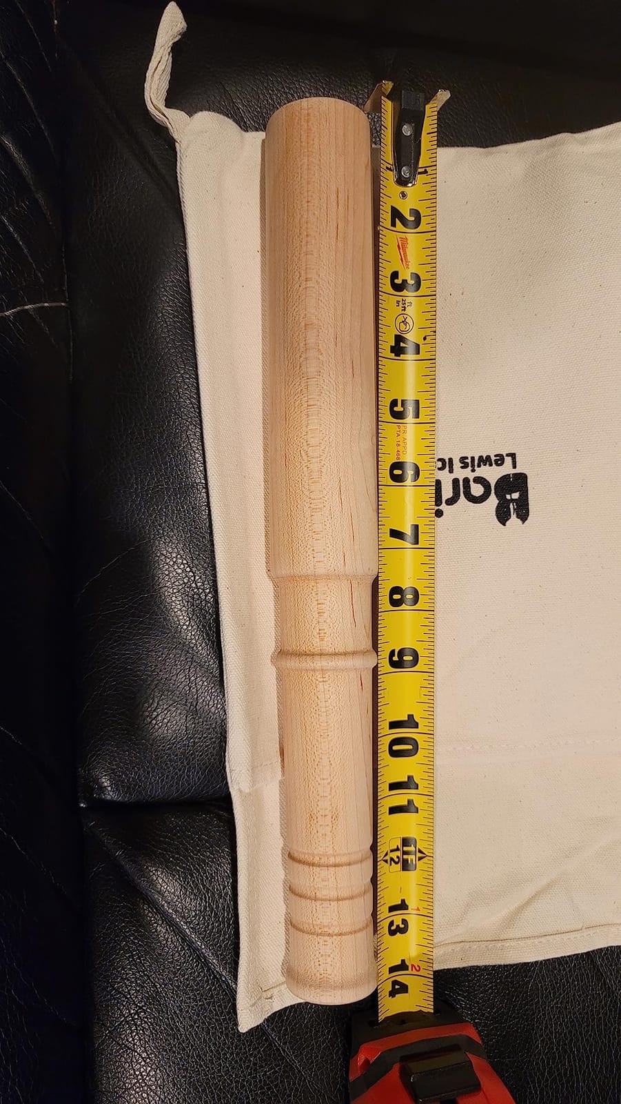 Barillio Drink Muddler Mallet and Lewis Bag Set - Big-Shot 13.75 Inch Wooden Muddler and Ice Hammer for Cocktails w/Canvas Ice Crushing Bag - Bar Tool Set customer photo 2