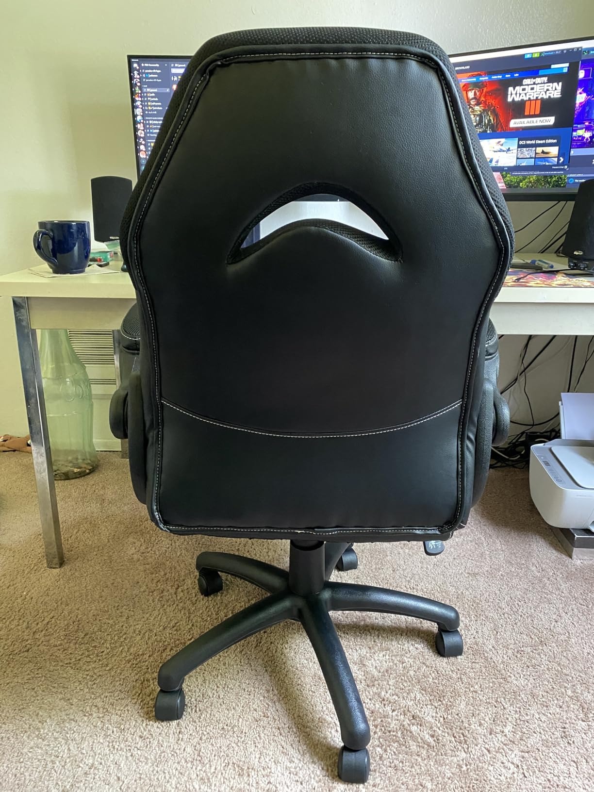 Flash Furniture X10 Gaming Chair Racing Office Ergonomic Computer PC Adjustable Swivel Chair with Flip-up Arms, Camouflage/Black LeatherSoft customer photo 1