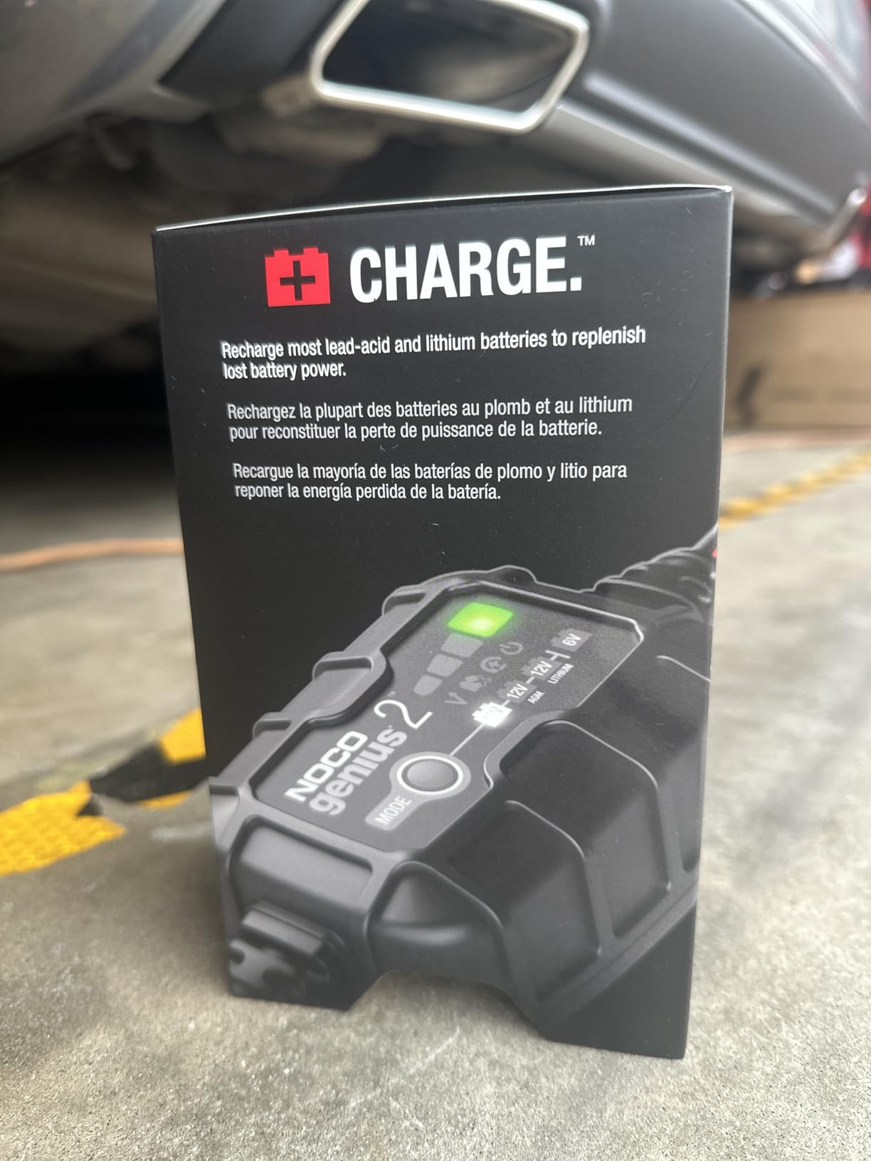 NOCO GENIUS2 2A 6/12V Smart Battery Charger, Trickle Charger & Maintainer | Overcharge Protection, Desulfator, Temperature Compensation, Force Mode, For Lead-Acid (Wet, Gel, AGM) & Lithium (LiFePO4) customer photo 1