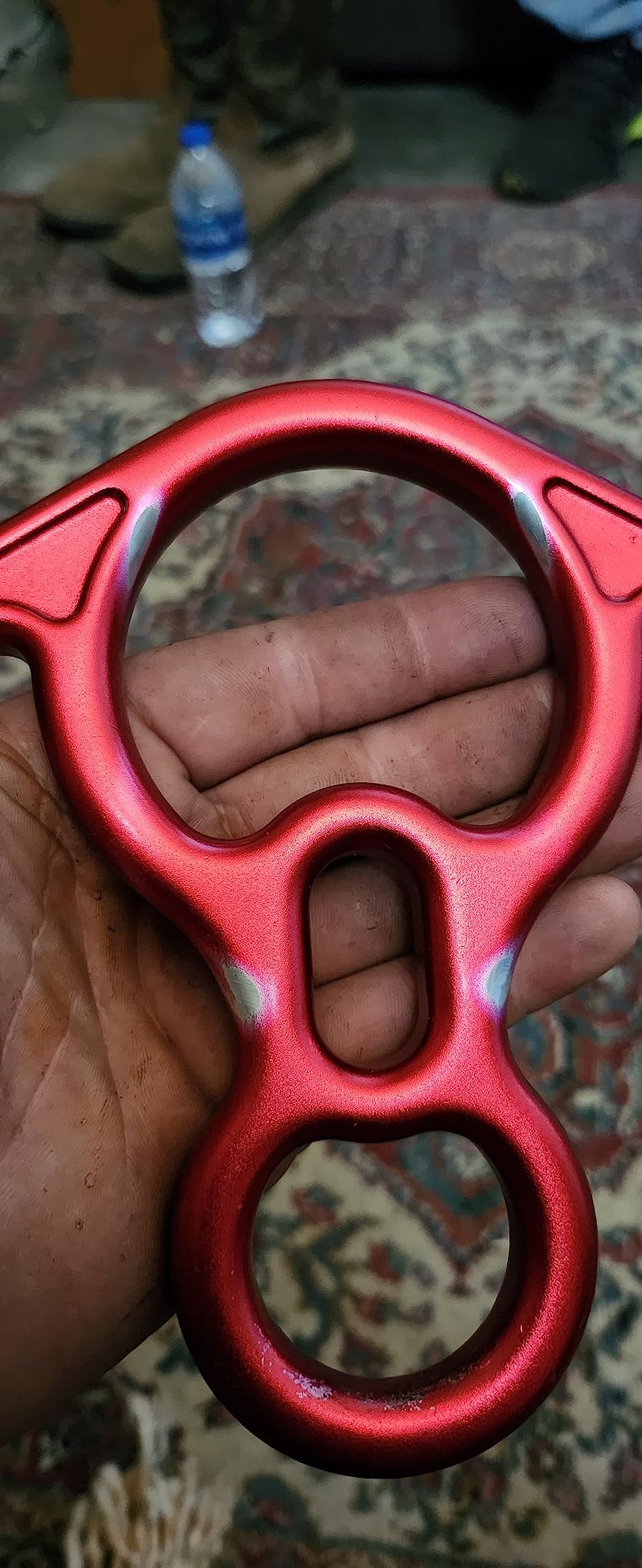 50KN Rescue Figure 8 Descender Large Bent-Ear Belaying and Rappelling Gear Belay Device Climbing for Rock Climbing Peak Rescue 7075 Aluminum Alloy customer photo 2