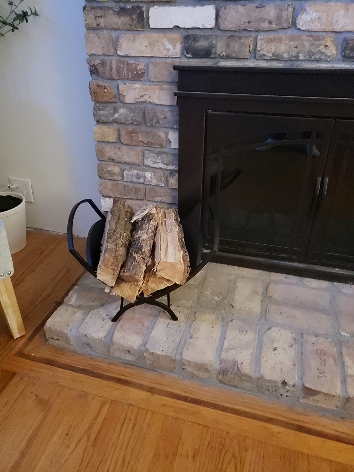 Fire Beauty Folding Firewood Rack Indoor Outdoor Log Storage Holder | Heavy Duty Iron Construction, Collapsible Design customer photo 1